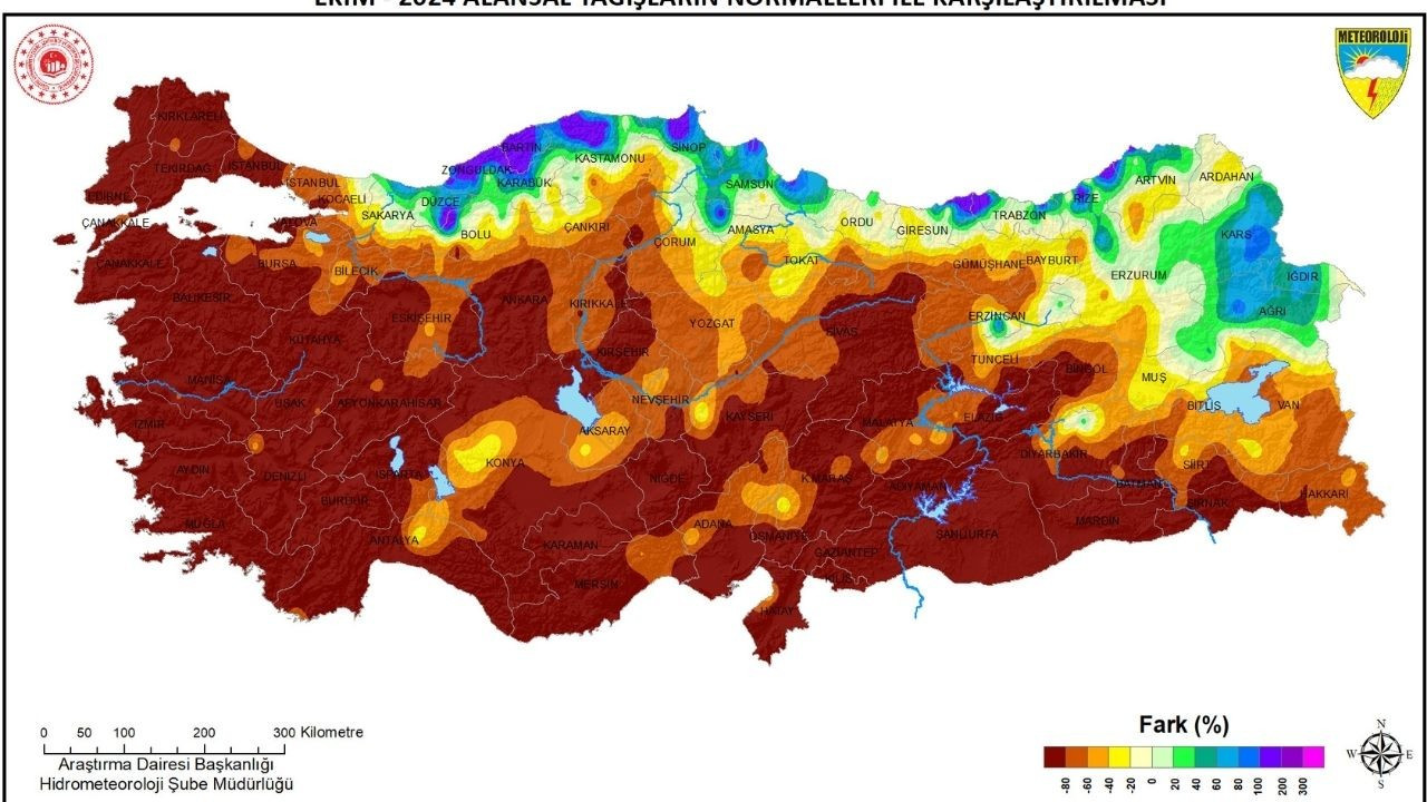 Meteoroloji’den ‘vahim’ harita: Ekim ayında 11 ile hiç yağmur yağmadı